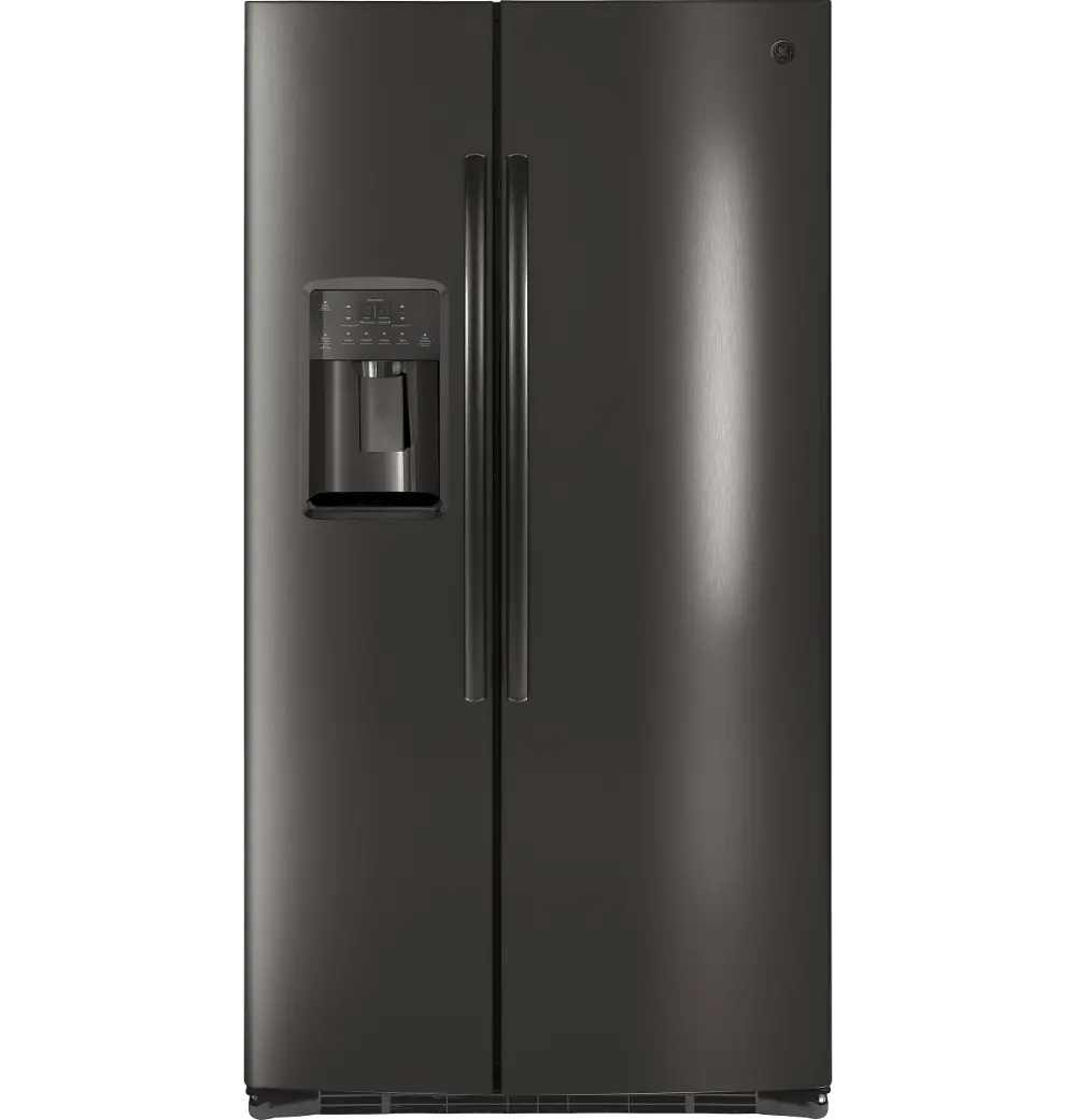 GSE25HBLTS GE ENERGY STAR 25.3 Cu. Ft. Side-By-Side Refrigerator - Black Stainless Steel-1