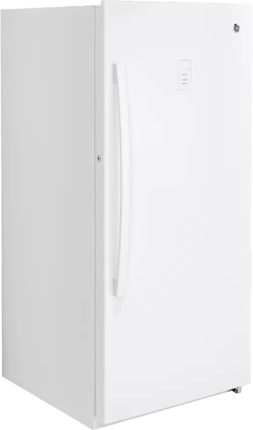 GE Appliances FUF14DLRWW 14.1 Cu. Ft. Frost-Free Upright Freezer, VanDrie  Home Furnishings