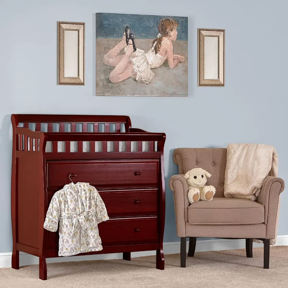 Classic Cherry Changing Table & Dresser - Marcus-1