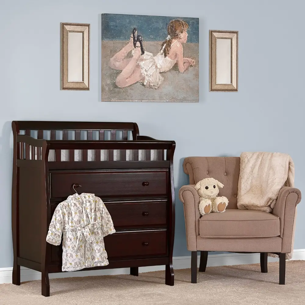 Classic Espresso Changing Table & Dresser - Marcus-1