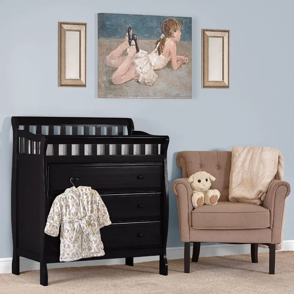 Classic Black Changing Table & Dresser - Marcus-1