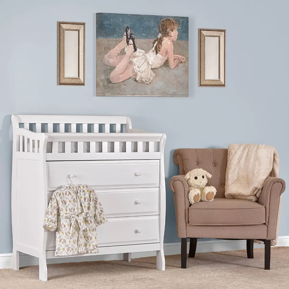 Classic White Changing Table & Dresser - Marcus-1