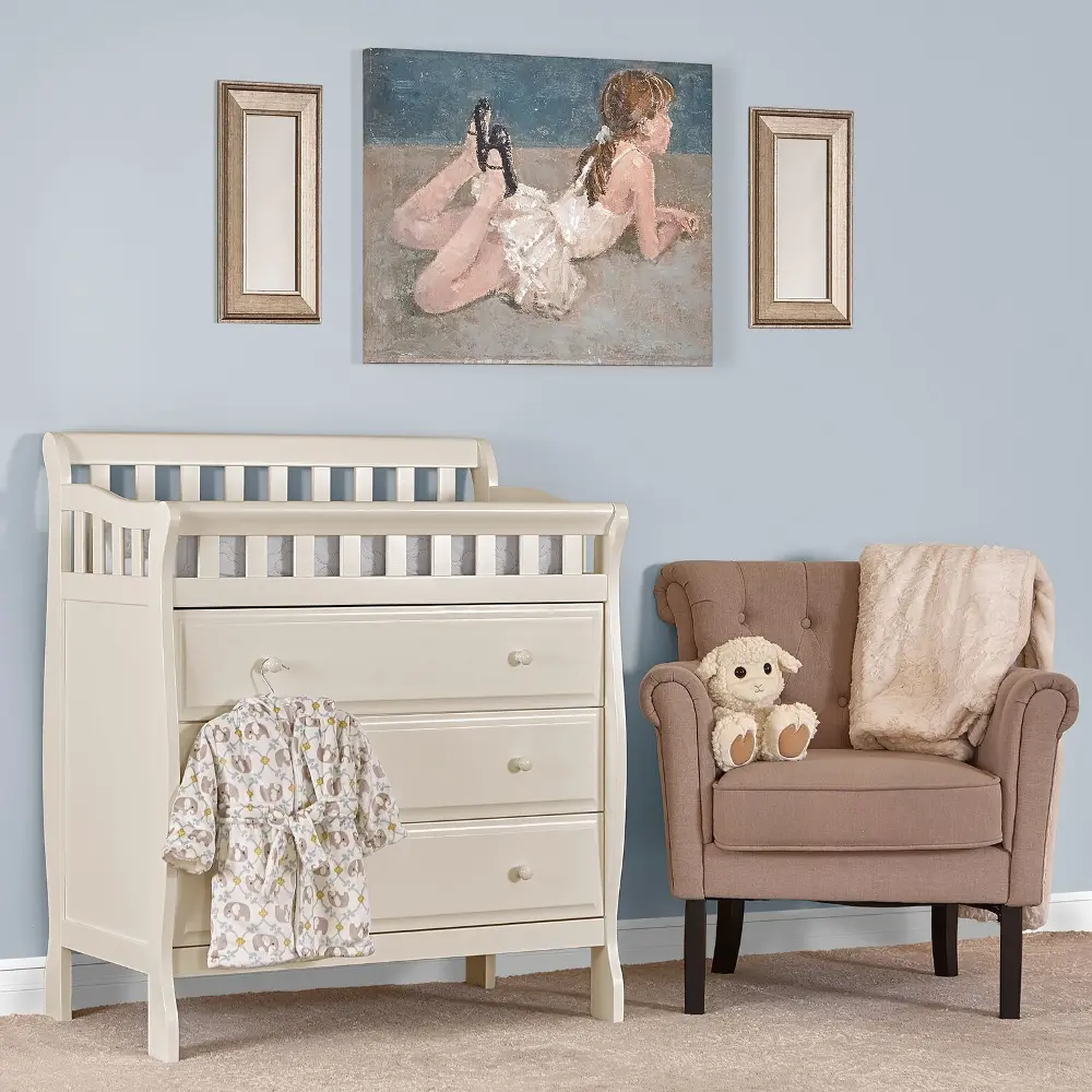 Classic French White Changing Table & Dresser - Marcus-1