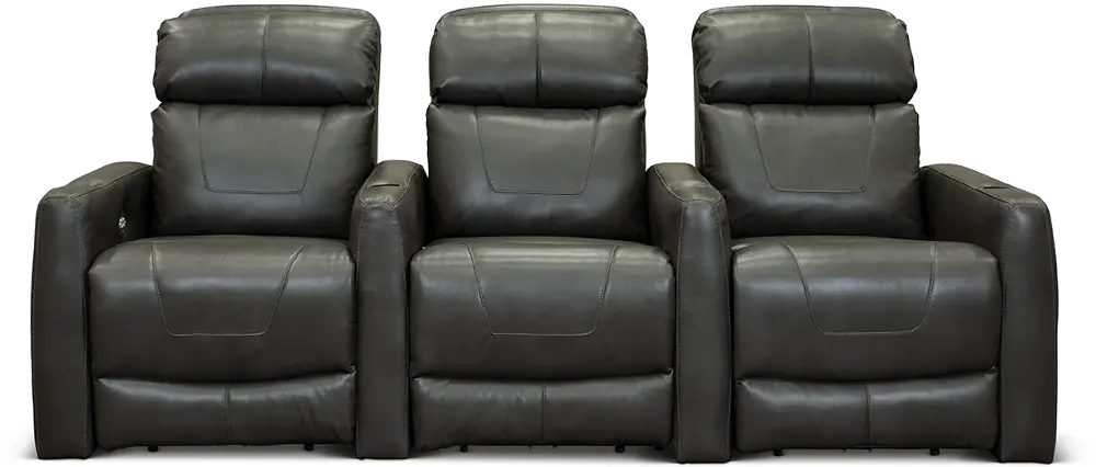 Seal Gray 3 Piece Power Reclining Theater Seating - Premier-1