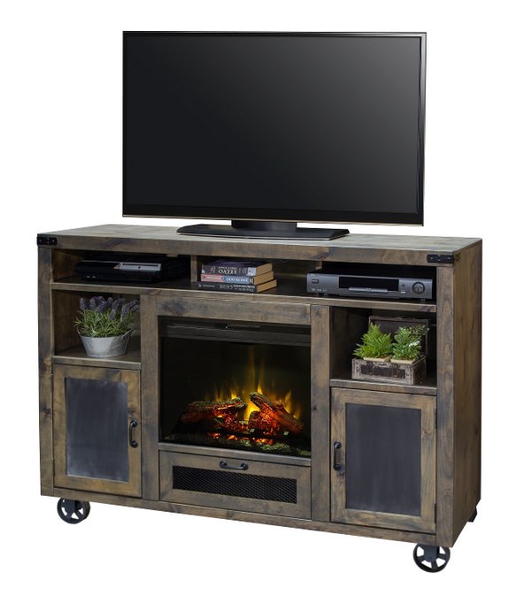 Electric Fireplaces Furniture Rc Willey Rustic Barnwood 62 Inch Fireplace Tv Stand Cargo