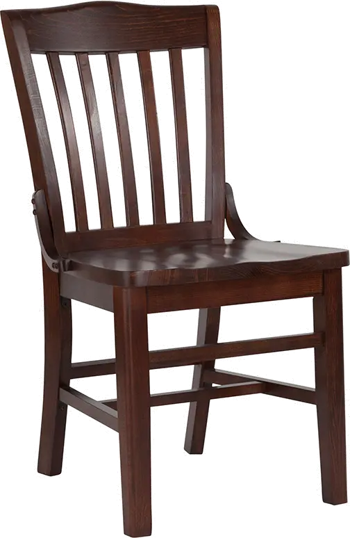 Walnut Wood Restaurant Chair - Schoolhouse