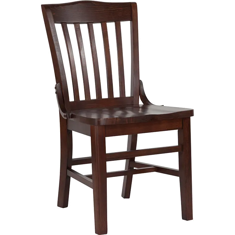 Walnut Wood Restaurant Chair - Schoolhouse-1
