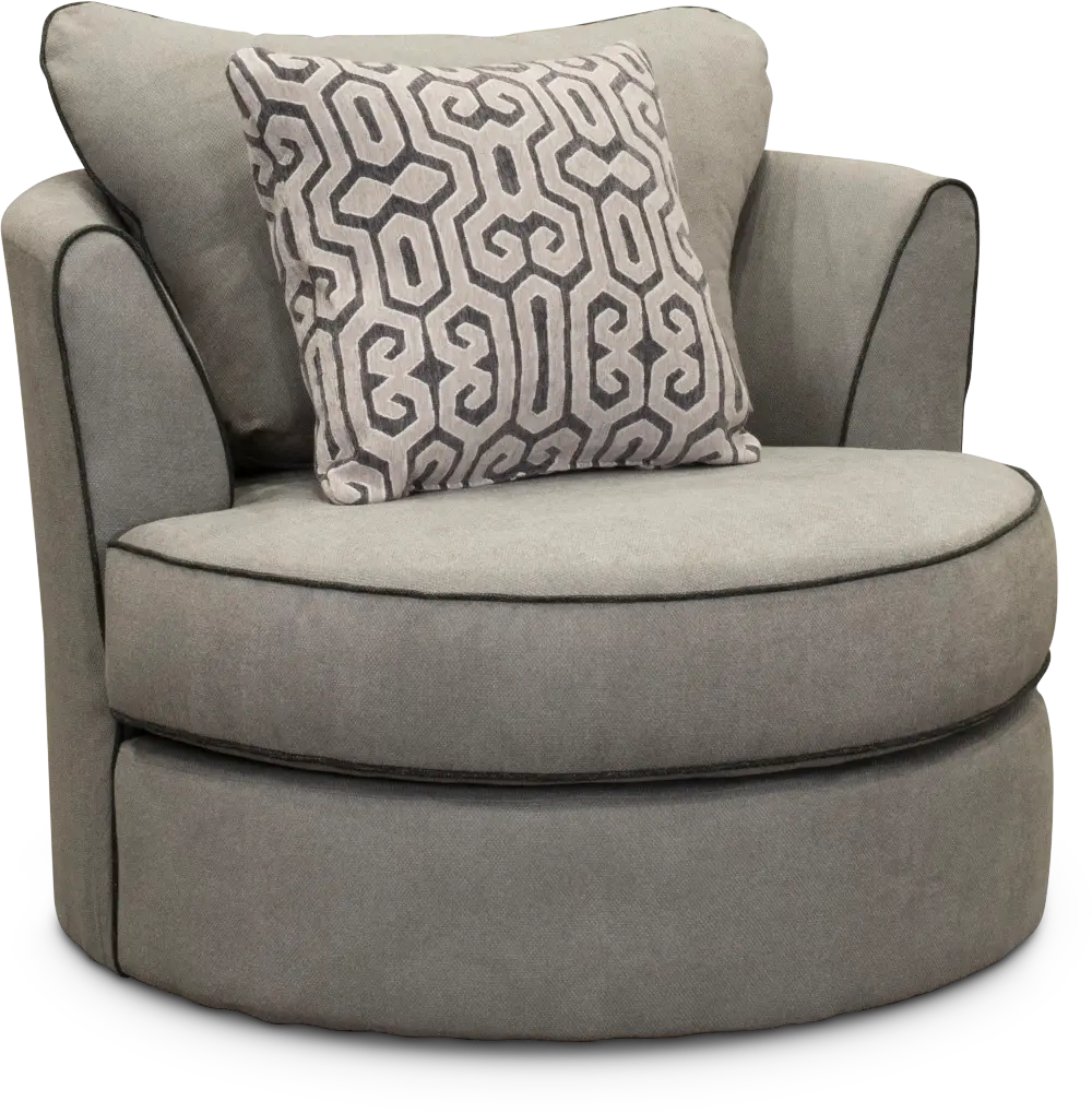 Contemporary Cement Gray Curved Chair - Rumbler-1