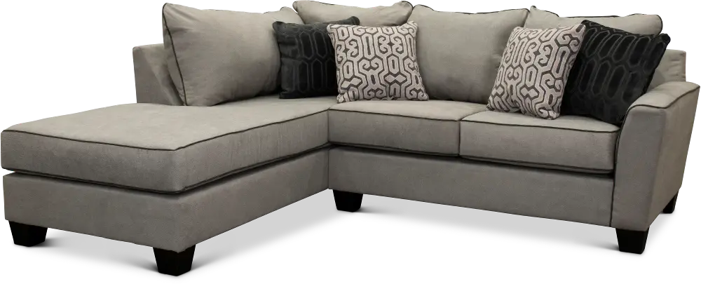 Contemporary Cement Gray 2 Piece Sectional - Rumbler-1