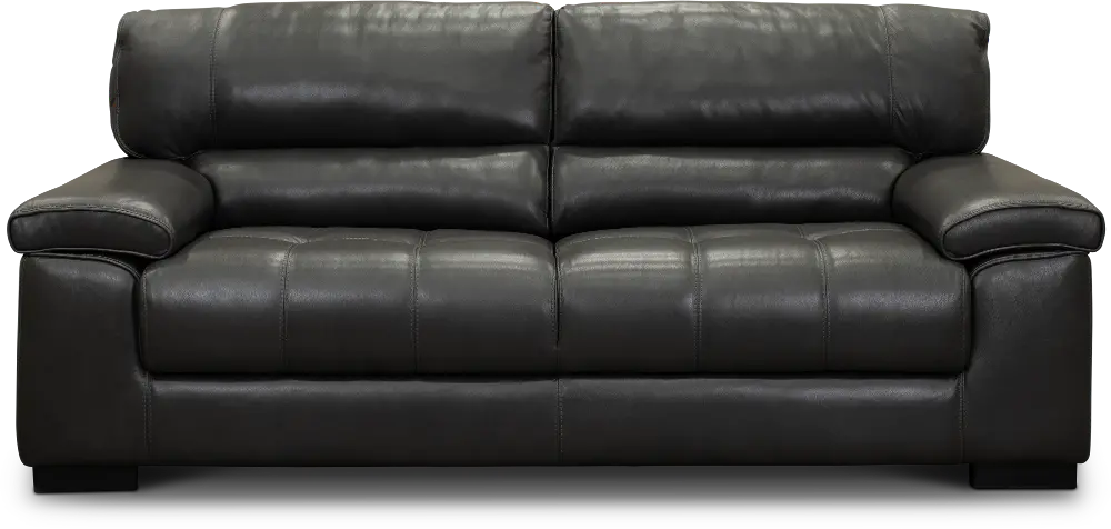Contemporary Dark Gray Leather Sofa - Sienna-1