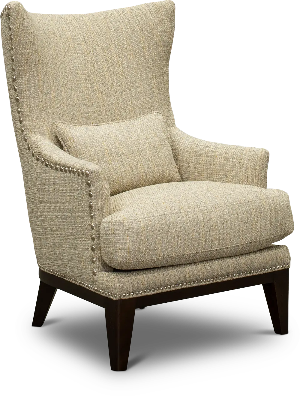 Classic Modern Tan and Gray Accent Chair - Luxe-1