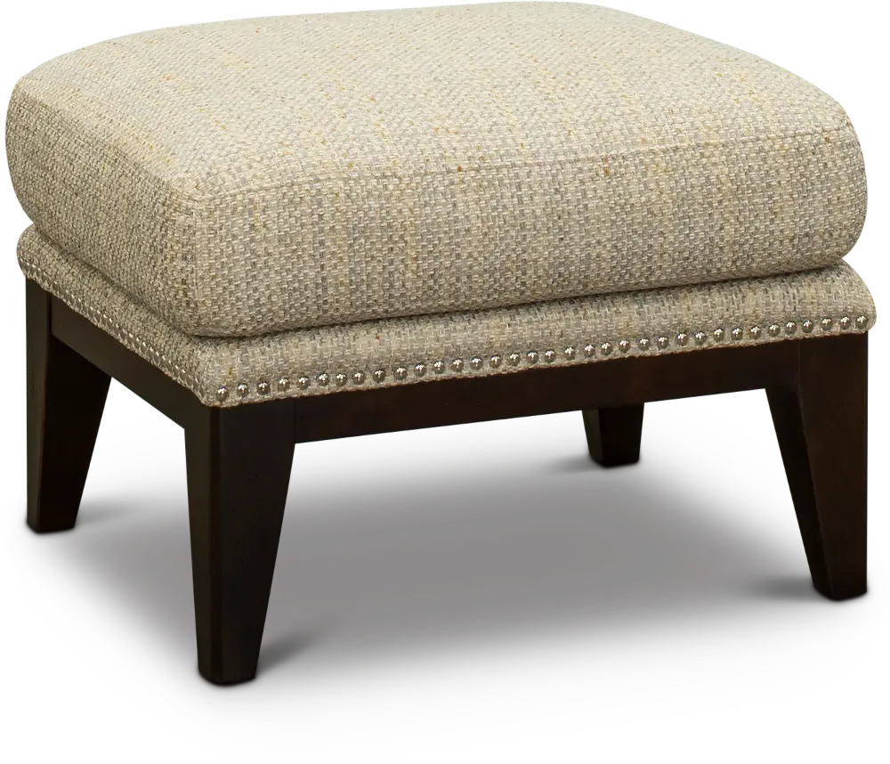 Classic Modern Tan and Gray Accent Ottoman - Luxe-1