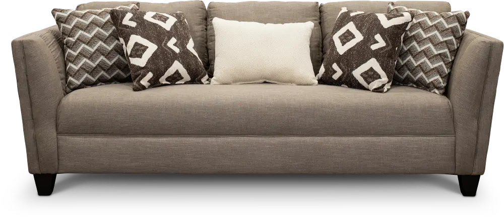 Modern Contemporary Silt Brown Sofa - Carbon-1