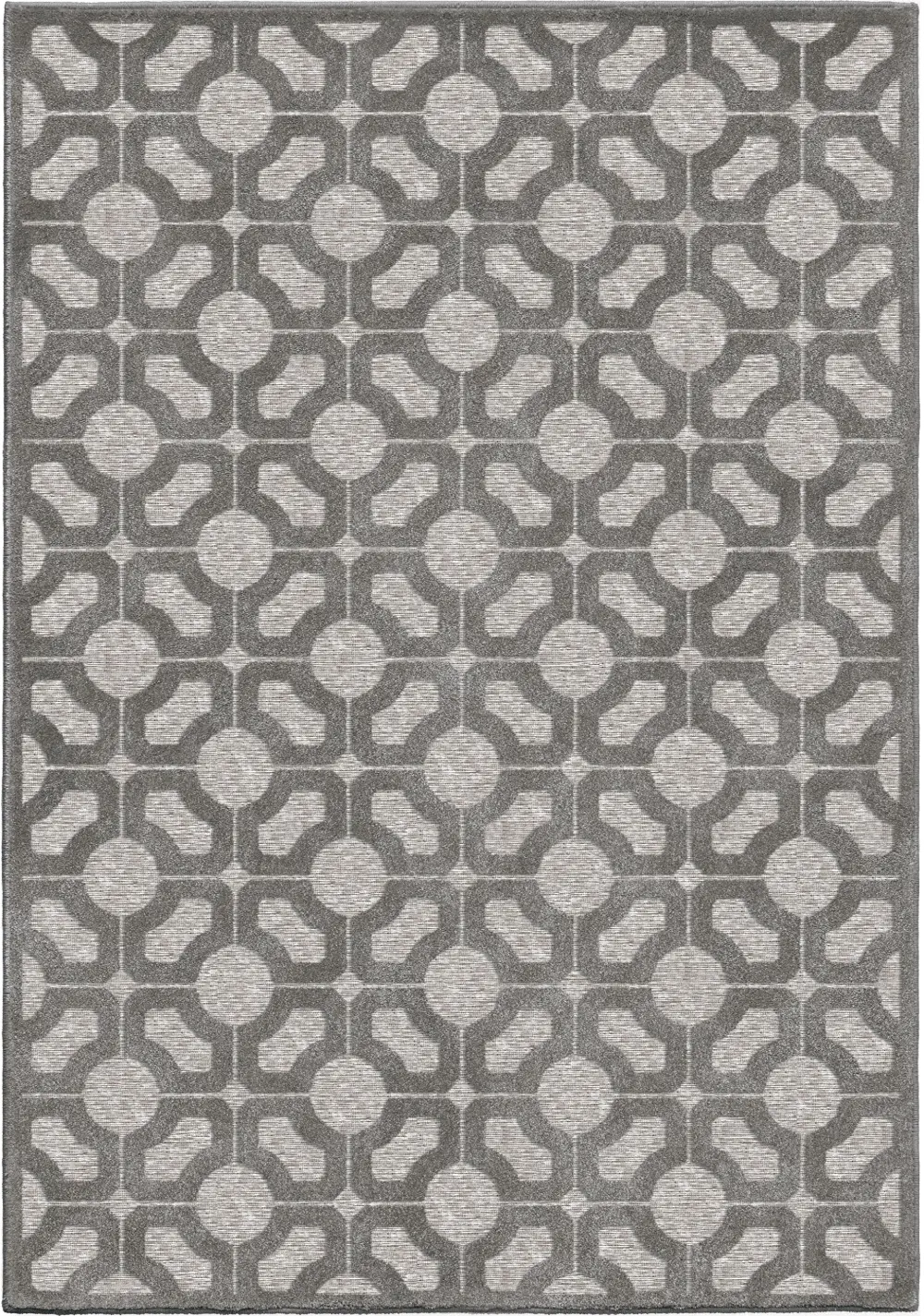 4707/8X11/BOUCLE 8 x 11 Large Gray Indoor-Outdoor Rug - Boucle-1