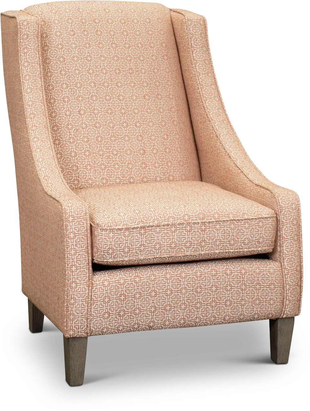 Transitional Coral Club Accent Chair - Janice-1