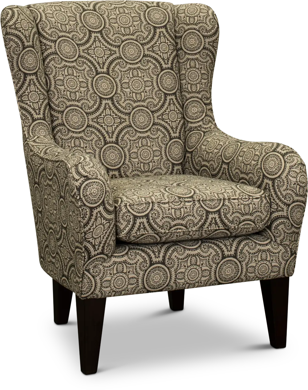 Blue Ink Wingback Accent Chair - Lorette-1
