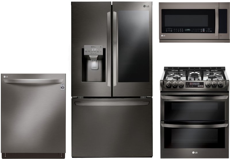 Kitchen Appliance Packages Black Stainless - paulldesign