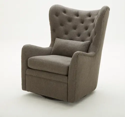 Wingback best sale swivel glider