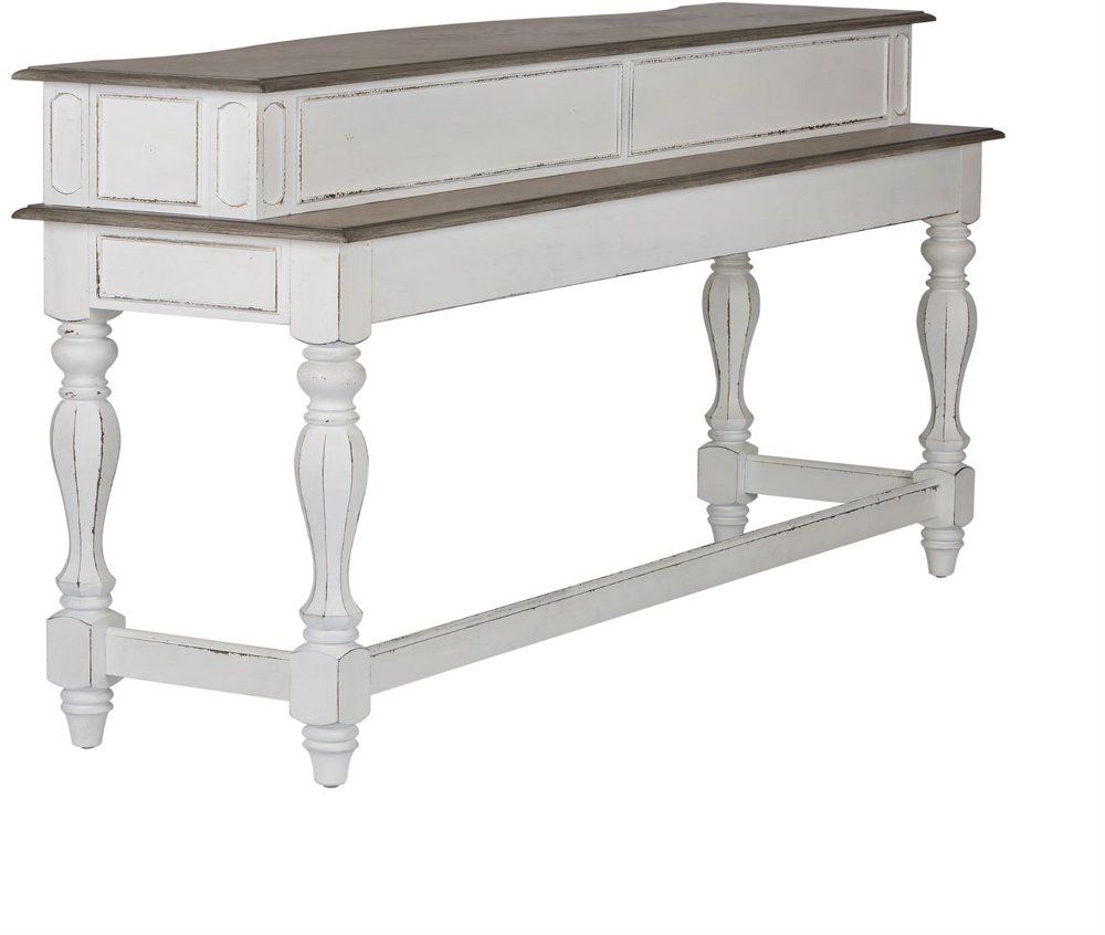Magnolia Manor Antique White Console Bar Table