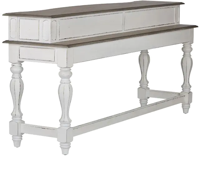 Magnolia Manor Antique White Console, Using A Console Table As Bar