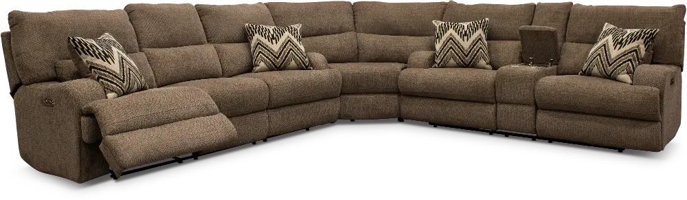 Brindle Brown 3 Piece Power Reclining Sectional-1