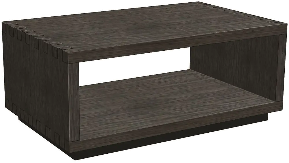 Modern Wood Coffee Table with Wheels - Wright-1