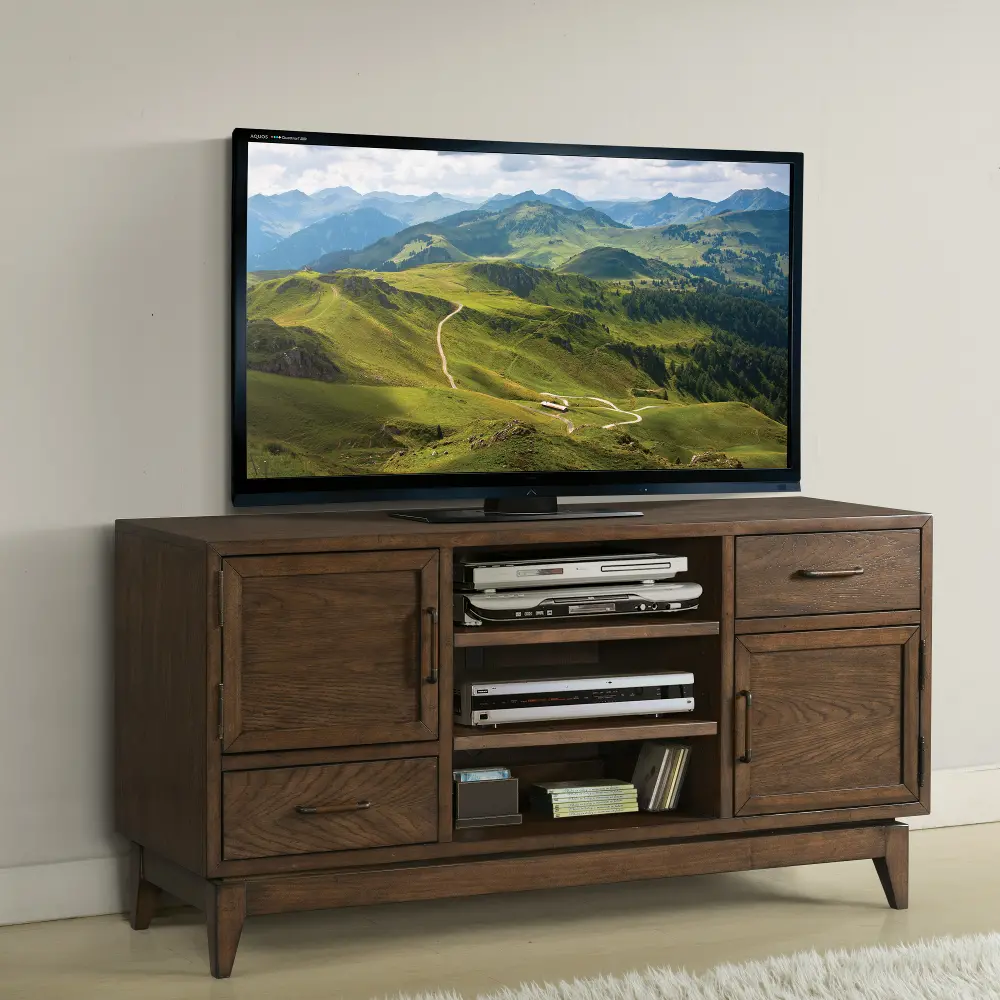 Brown Transitional 54 Inch TV Stand - Vogue-1