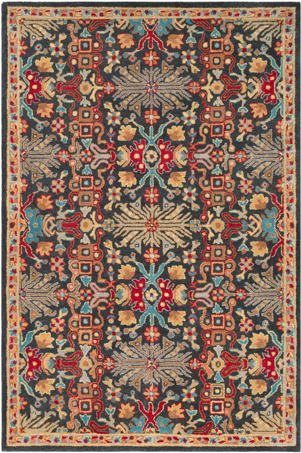 5 x 8 Medium Multi-Colored Area Rug - Tabriz-1