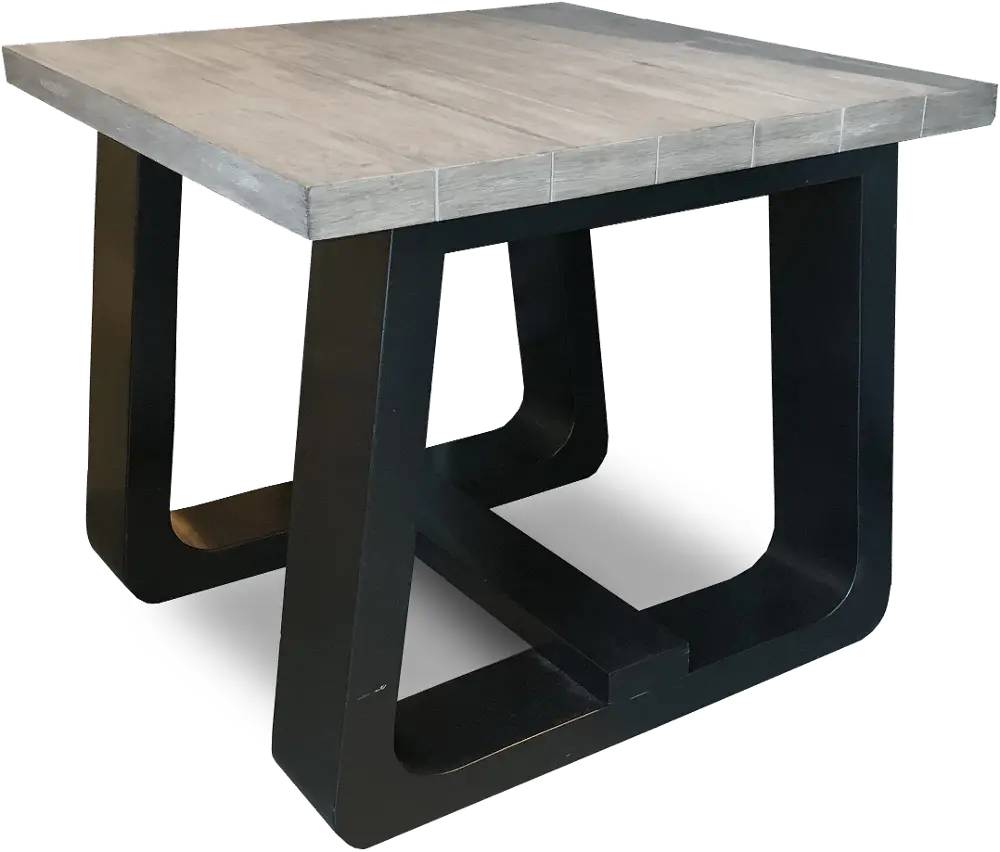 Modern Faux Metal End Table - Costa Del Sol-1