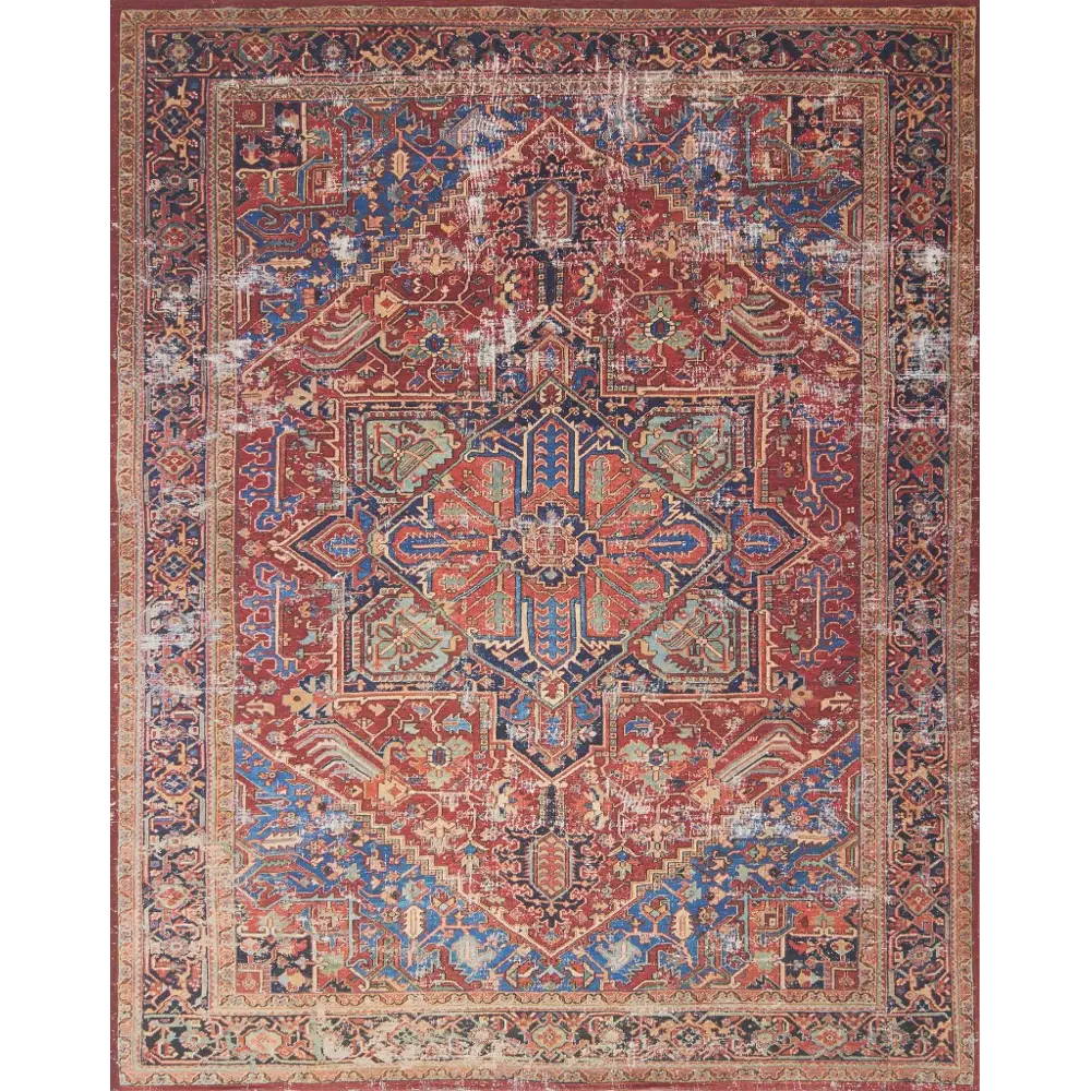LF-09MHRED/BLU7.6X9.6 Magnolia Home Lucca 8 x 10 Red and Blue Rug-1