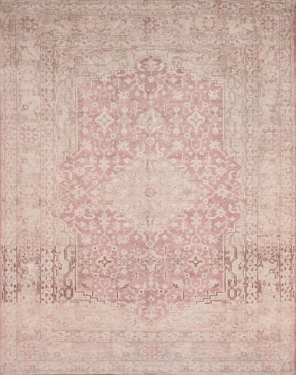 LF-015X7.6 5 x 8 Medium Terracotta and Ivory Area Rug - Lucca-1