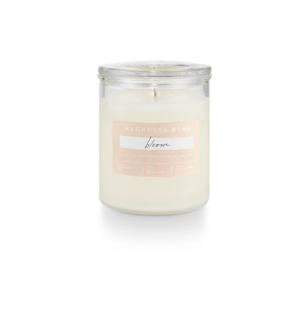 Magnolia Home Furniture 11.6oz Bloom Glass Jar Candle-1