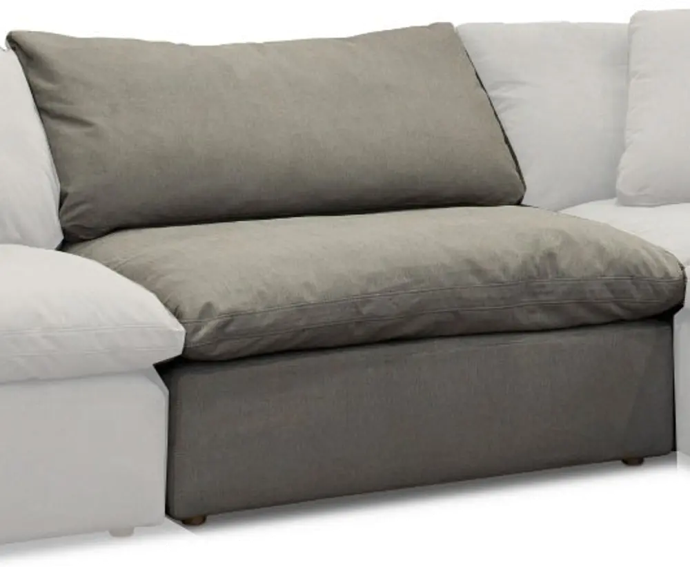 Contemporary Slate Gray Armless Chair - Peyton-1