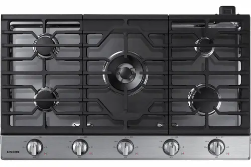 Samsung 36 Inch Smart Gas Cooktop with Griddle - Stainless Steel