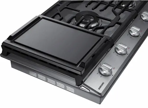 Samsung 36 Inch Smart Gas Cooktop with Griddle - Stainless Steel