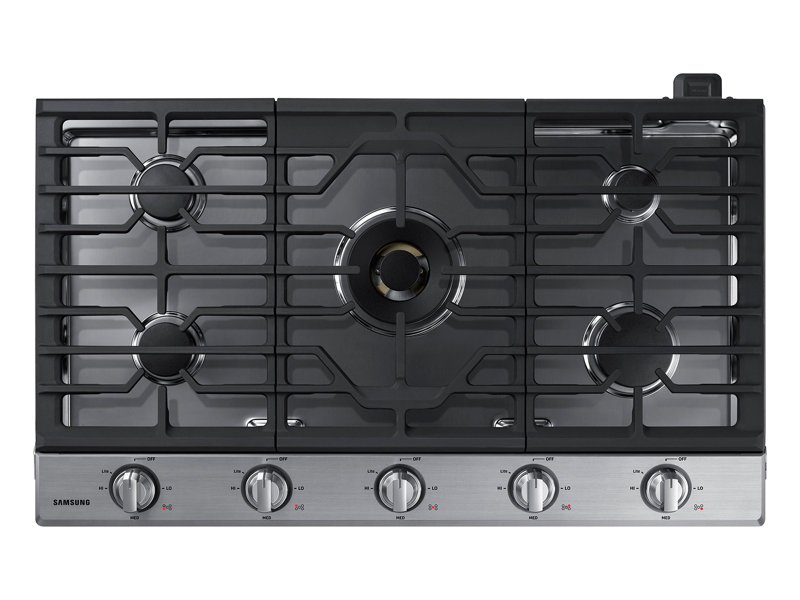 Samsung 36 Inch Smart Gas Cooktop With 22k Btu Dual Burner Na36n7755ts Samsung 36 Inch Smart Gas Cooktop With 22k Btu Dual Burner Stainless Steel
