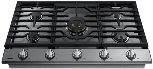 36 inch Chef Collection Gas Cooktop with 22K BTU Dual Power Burner