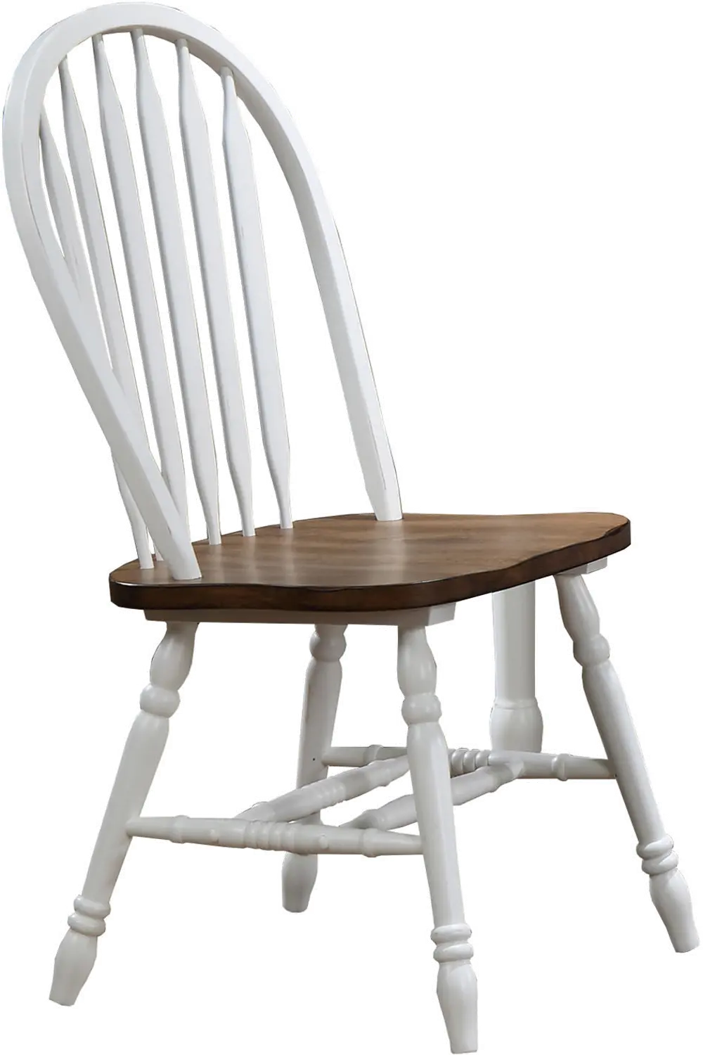 Two-Tone White and Brown Dining Chair - Pacifica-1