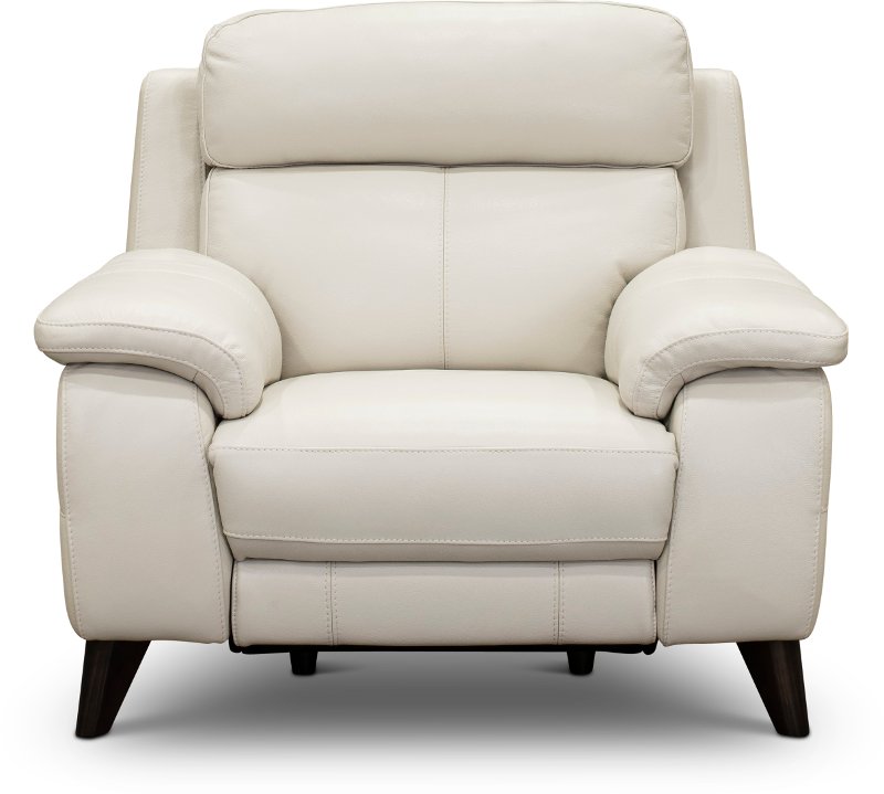 Frost White Leather Match Power, White Leather Recliner Chair