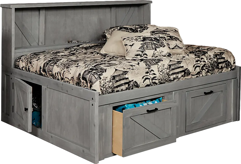 Urban Ranch Gray Full Roomsaver Storage Bed-1