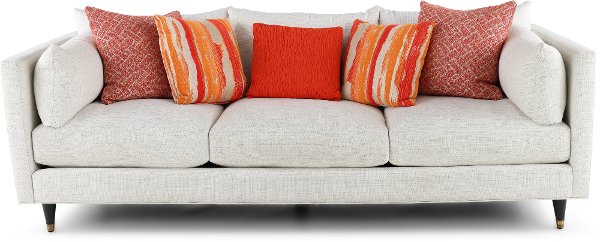Contemporary white sofa