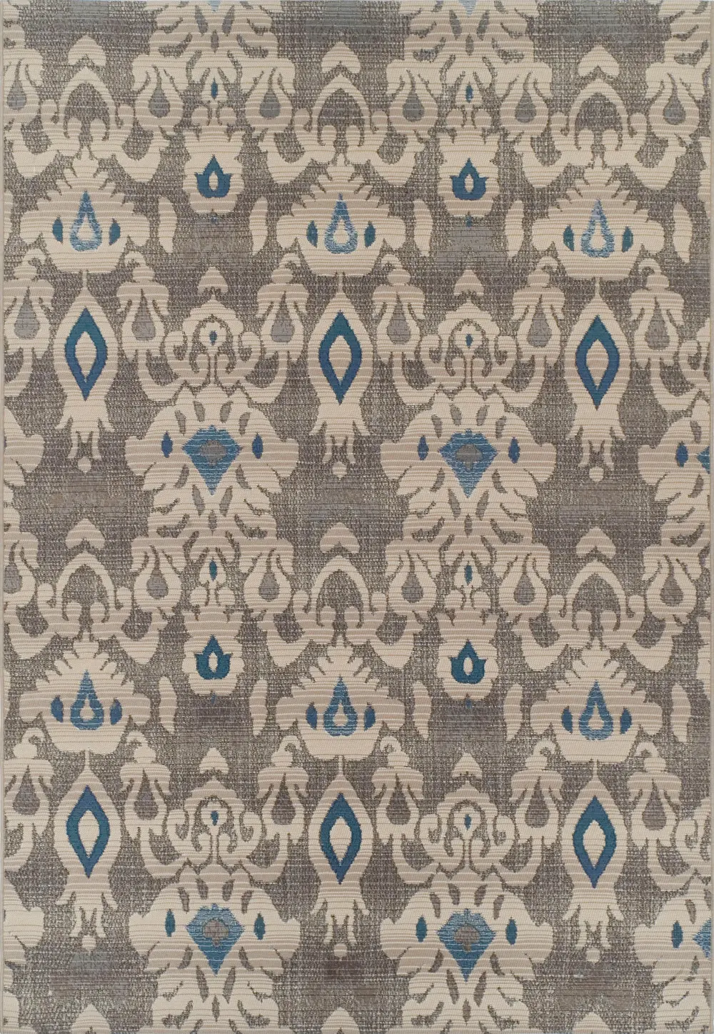 SX4SI8X10 St. Croix 8 x 10 Large Indoor-Outdoor Silver and Blue Rug-1