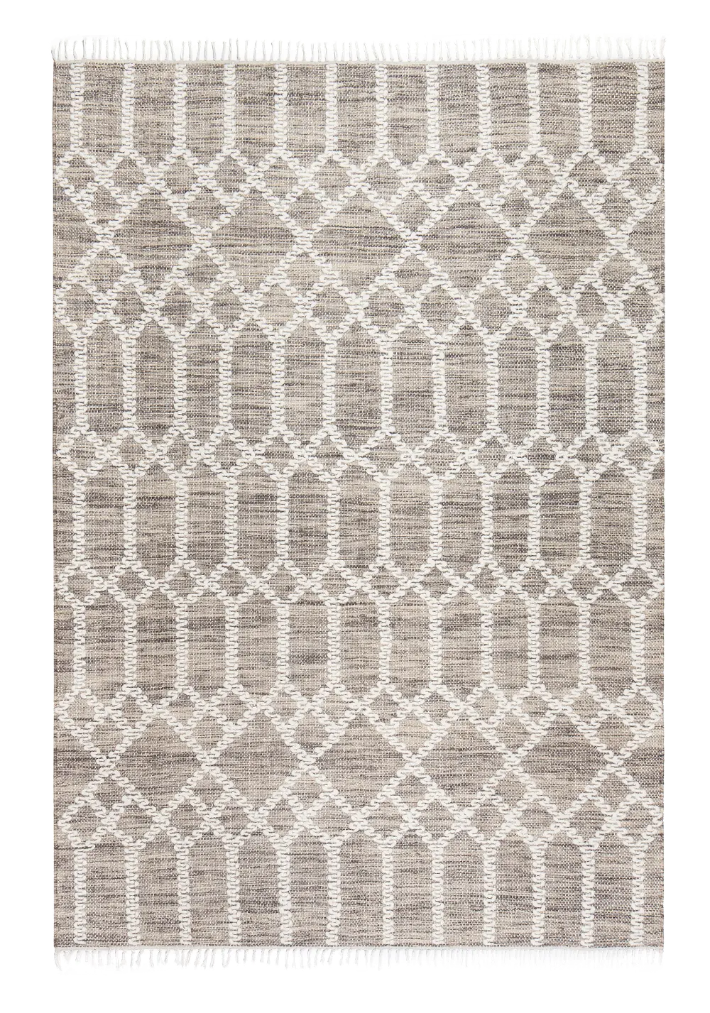 8 x 10 Large Beige and Ivory Area Rug - Naturals-1