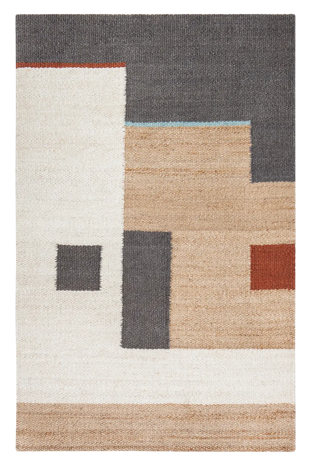 8 x 10 Large Natural, Ivory and Gray Area Rug - Naturals-1