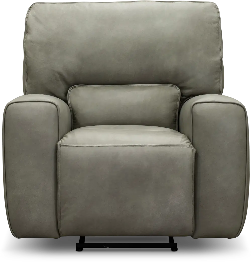 Madrid Gray Leather-Match Power Recliner-1