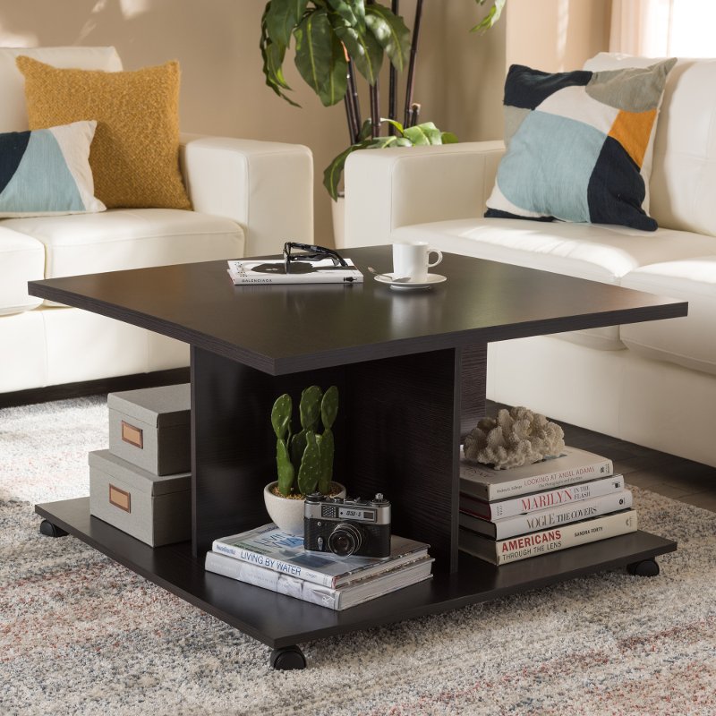 Modern And Contemporary Wenge Brown, High End Coffee Table Decor
