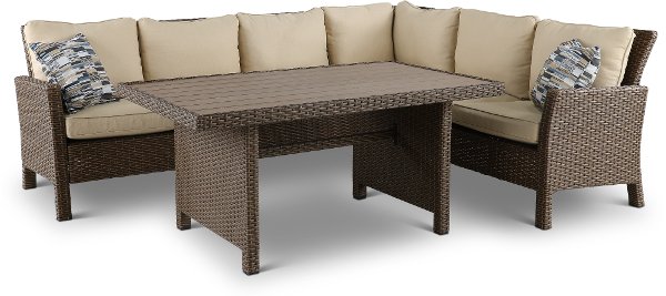 Patio Furniture Hangzhou Creative Living Outdoor Rc 3pc Arcadia Linen Wicker 3 Piece Patio Set