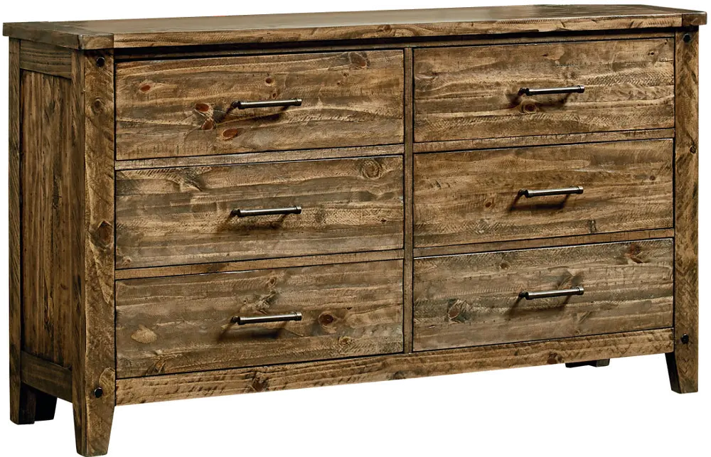 Rustic Casual Pine Youth Dresser - Nelson-1