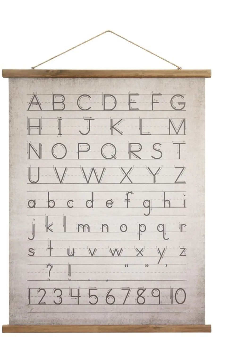 DA9292/ABC123SCROLL  Alphabet and Numbers Canvas and Wood Scroll Wall Decor-1