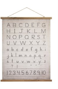 Alphabet and Numbers Canvas and Wood Scroll Wall Decor | RC Willey